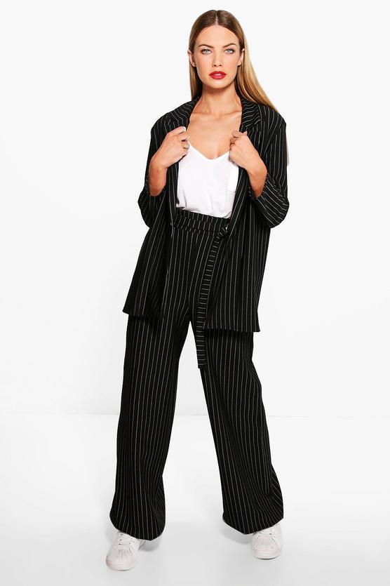 Molly Pinstripe Tailored Wide Leg Trouser